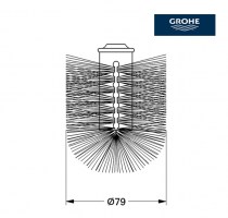 MEDIDAS CEPILLO ESCOBILLA WC TARON GROHE